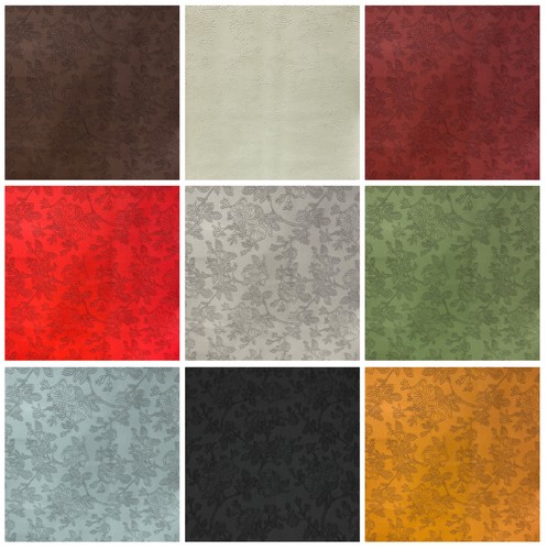 Flower faux leather - faux, fabric